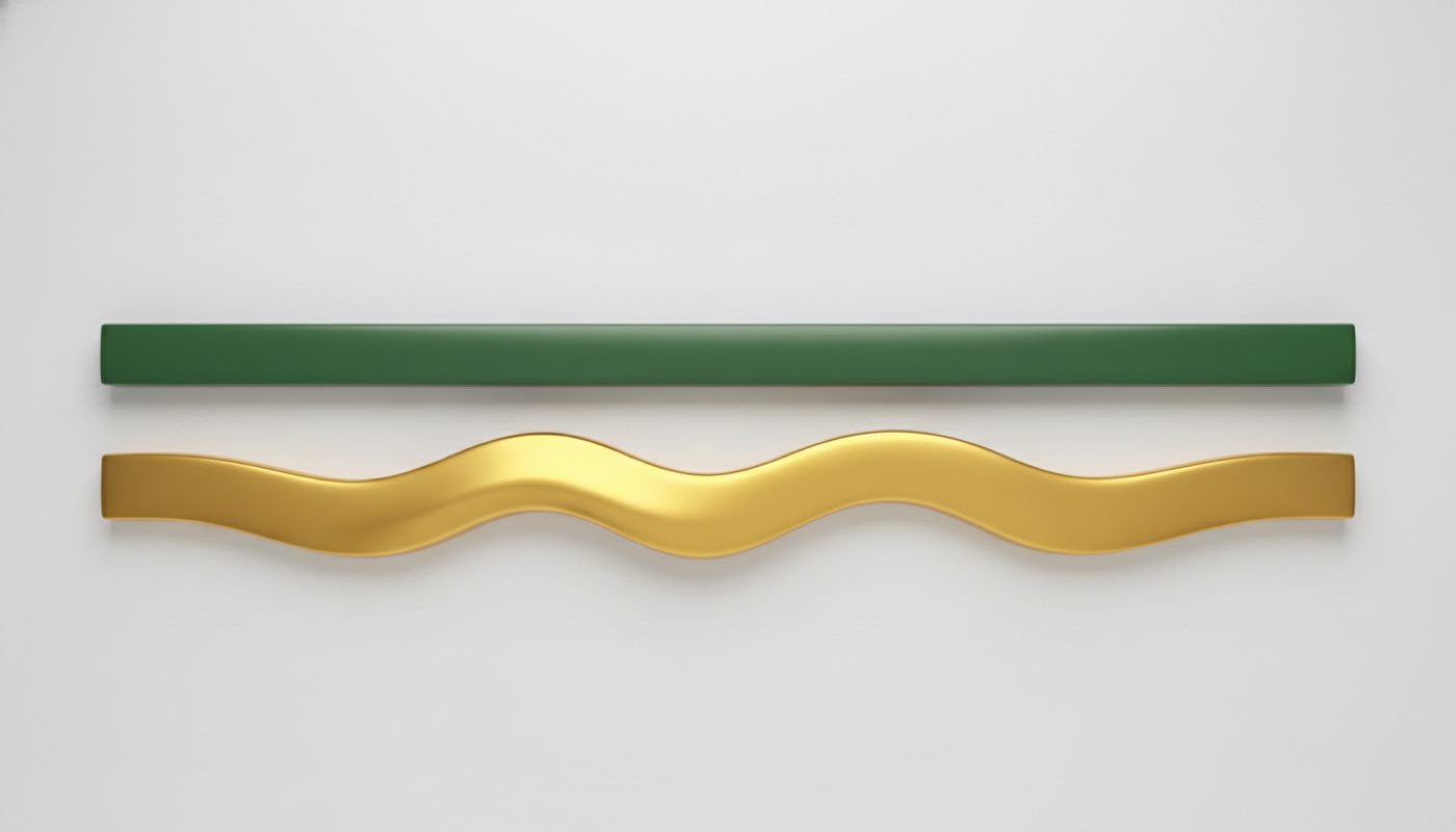 A straight bar and a wavy bar, showing a fixed rate against a floating one